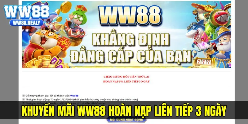 Nhận thưởng khổng lồ khi hoàn tiền chào mừng trở lại
